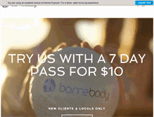 Tablet Screenshot of barrebodyworkout.com